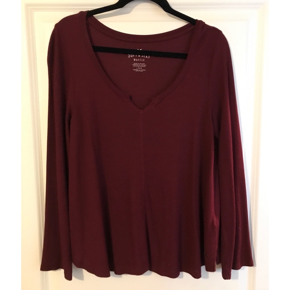 American eagles soft and sexy waffle long sleeve